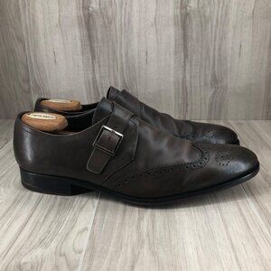To Boot New York Monk Strap Shoes Men's Size 12 Brown Leather Single Oxfords